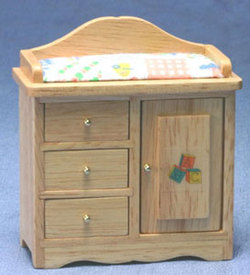 wooden baby changing table